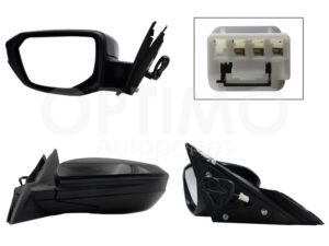 ESP5207 ESPEJO IZQ ELECT NEGRO P/PINTAR (3PINES) 2-4PTAS CIVIC COUPE/SEDAN 16-21