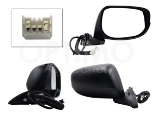 ESP5222 ESPEJO DER ELECT NEGRO P/PINTAR (3PINES) FIT 09-14