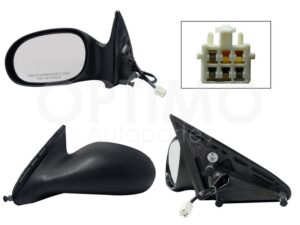ESP5249 ESPEJO IZQ ELECT NEGRO POROSO (3PINES) (CIRRUS 01-06) STRATUS 01-06