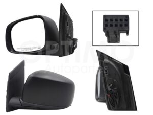 AERK0744 ESPEJO IZQ ELECT NEGRO POROSO C/DESEMPA?ANTE (5PINES) (TOWN & COUNTRY 08-16) GRAND CARAVAN 08-19