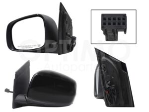 AERK0746 ESPEJO IZQ ELECT NEGRO P/PINTAR (3PINES) (TOWN & COUNTRY 08-16) GRAND CARAVAN 08-19