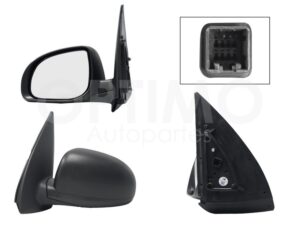 ESP5265 ESPEJO IZQ ELECT NEGRO POROSO (3PINES) I-10 11-14