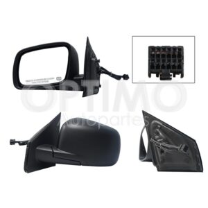 ESP5279 ESPEJO IZQ ELECT NEGRO POROSO C/DESEMPA?ANTE (5PINES) (BASE INT METALICA) JOURNEY 09-20