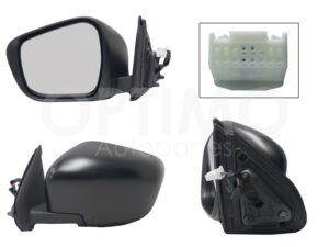 ESP5303 ESPEJO IZQ ELECT NEGRO POROSO (3PINES) (DOBLE CABINA SE/LUJO) NP-300 FRONTIER 2/4WD 16-25