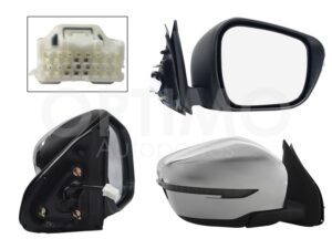ESP5306 ESPEJO DER ELECT CROMO C/LUZ DIRECCIONAL (5PINES) NP-300 FRONTIER 4WD LE/PLATINUM 16-20