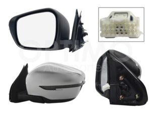 ESP5305 ESPEJO IZQ ELECT CROMO C/LUZ DIRECCIONAL (5PINES) NP-300 FRONTIER 4WD LE/PLATINUM 16-20