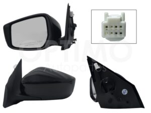 ESP5317 ESPEJO IZQ ELECT NEGRO P/PINTAR (3PINES) VERSA 15-19