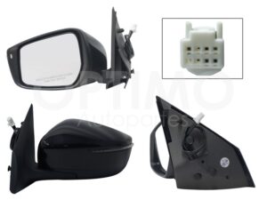 ESP5319 ESPEJO IZQ ELECT NEGRO P/PINTAR C/LUZ DIRECCIONAL (5PINES) VERSA 15-19