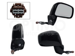 ESP5330 ESPEJO DER ELECT NEGRO P/PINTAR (3PINES) TIIDA 06-17