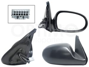 ESP5340 ESPEJO DER ELECT NEGRO P/PINTAR (3PINES) SENTRA B-15 01-06