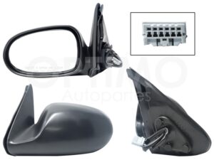 ESP5339 ESPEJO IZQ ELECT NEGRO P/PINTAR (3PINES) SENTRA B-15 01-06