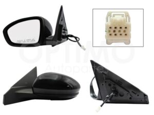 ESP5343 ESPEJO IZQ ELECT NEGRO P/PINTAR C/LUZ DIRECCIONAL C/DESEMPA?ANTE (7PINES) SENTRA B-18 21-22