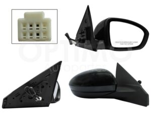 ESP5346 ESPEJO DER ELECT NEGRO P/PINTAR (3PINES) SENTRA B-18 21-25