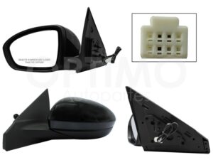 ESP5345 ESPEJO IZQ ELECT NEGRO P/PINTAR (3PINES) SENTRA B-18 21-25
