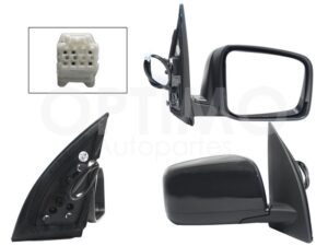 ESP5360 ESPEJO DER ELECT NEGRO P/PINTAR C/DESEMPA?ANTE (5PINES) X-TRAIL 08-14