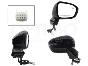 ESP5364 ESPEJO DER ELECT NEGRO P/PINTAR C/LUZ DIRECCIONAL C/DESEMPA?ANTE C/DETECTOR PUNTO CIEGO (7PINES) X-TRAIL 23-25