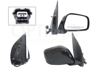 ESP5370 ESPEJO DER ELECT NEGRO P/PINTAR (3PINES) (PATHFINDER 05-12/X-TERRA 05-08) FRONTIER PRO-4X 05-19