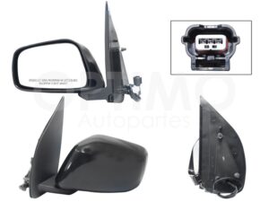 ESP5369 ESPEJO IZQ ELECT NEGRO P/PINTAR (3PINES) (PATHFINDER 05-12/X-TERRA 05-08) FRONTIER PRO-4X 05-19