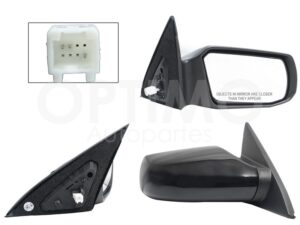 ESP5378 ESPEJO DER ELECT NEGRO P/PINTAR (3PINES) ALTIMA 07-12