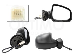ESP5402 ESPEJO DER ELECT NEGRO POROSO C/DESEMPA?ANTE (5PINES) (SANDERO-STEPWAY 10-15) DUSTER 13-16