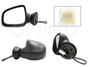 ESP5401 ESPEJO IZQ ELECT NEGRO POROSO C/DESEMPA?ANTE (5PINES) (SANDERO-STEPWAY 10-15) DUSTER 13-16
