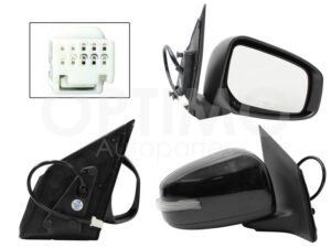 ESP5412 ESPEJO DER ELECT NEGRO P/PINTAR C/LUZ DIRECCIONAL (5PINES) (MIRAGE 5PTAS 15-19) MIRAGE G4 SEDAN 19-24