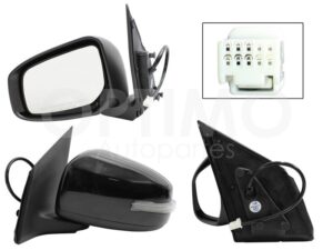 ESP5411 ESPEJO IZQ ELECT NEGRO P/PINTAR C/LUZ DIRECCIONAL (5PINES) (MIRAGE 5PTAS 15-19) MIRAGE G4 SEDAN 19-24