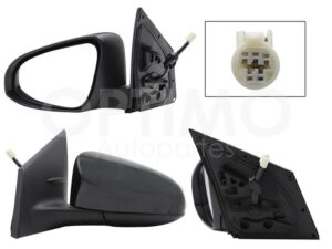 ESP5431 ESPEJO IZQ ELECT NEGRO P/PINTAR C/DESEMPA?ANTE (5PINES) COROLLA 14-19