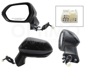 ESP5435 ESPEJO IZQ ELECT NEGRO P/PINTAR C/DESEMPA?ANTE (5PINES) COROLLA 20-25