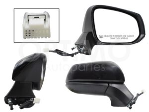 ESP5440 ESPEJO DER ELECT NEGRO P/PINTAR C/DESEMPA?ANTE (5PINES) COROLLA CROSS 22-25