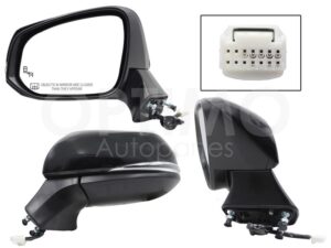 ESP5441 ESPEJO IZQ ELECT NEGRO P/PINTAR C/LUZ DIRECCIONAL C/DESEMPA?ANTE C/DETECTOR PUNTO CIEGO (8PINES) COROLLA CROSS 22-25