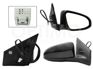ESP5450 ESPEJO DER ELECT NEGRO P/PINTAR C/DESEMPA?ANTE (3PINES) (SEDAN/H-BACK) YARIS 16-22