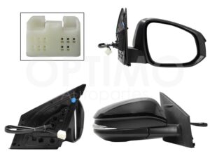 ESP5456 ESPEJO DER ELECT NEGRO P/PINTAR C/LUZ DIRECCIONAL (5PINES) RAV-4 13-18