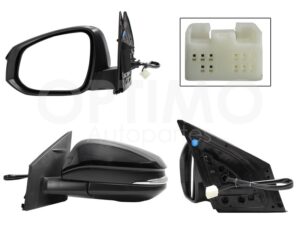 ESP5455 ESPEJO IZQ ELECT NEGRO P/PINTAR C/LUZ DIRECCIONAL (5PINES) RAV-4 13-18