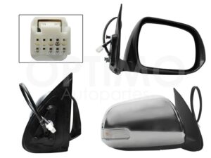 ESP5474 ESPEJO DER ELECT CROMO C/LUZ DIRECCIONAL (5PINES) HILUX 12-15