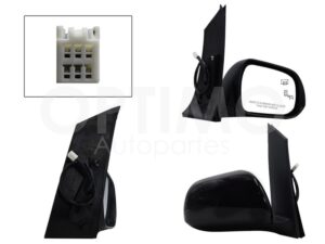 ESP5484 ESPEJO DER ELECT NEGRO P/PINTAR C/DESEMPA?ANTE C/DETECTOR PUNTO CIEGO (6PINES) SIENNA 16-20