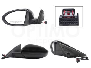 ESP5489 ESPEJO IZQ ELECT NEGRO P/PINTAR C/DESEMPA?ANTE (5PINES) JETTA A7 19-26