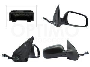 ESP5498 ESPEJO DER ELECT NEGRO P/PINTAR (5PINES) JETTA/GOLF A4/CLASICO 99-15