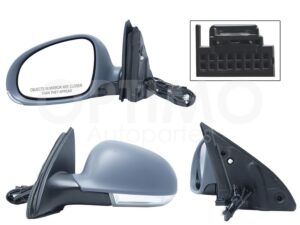 ESP5503 ESPEJO IZQ ELECT GRIS P/PINTAR C/LUZ DIRECCIONAL C/DESEMPA?ANTE (6PINES) BORA 06-10