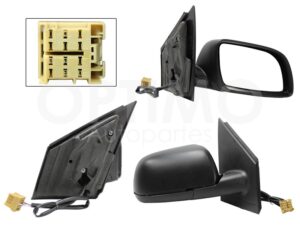 ESP5542 ESPEJO DER ELECT NEGRO P/PINTAR (5PINES) POLO 03-07