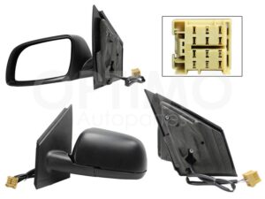 ESP5541 ESPEJO IZQ ELECT NEGRO P/PINTAR (5PINES) POLO 03-07
