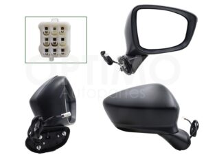 ESP5561 ESPEJO DER ELECT NEGRO P/PINTAR C/LUZ DIRECCIONAL C/DESEMPA?ANTE (6PINES) CX-5 13-14