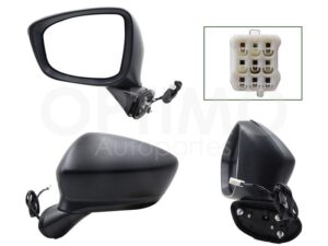 ESP5564 ESPEJO IZQ ELECT NEGRO P/PINTAR C/LUZ DIRECCIONAL C/DESEMPA?ANTE (6PINES) CX-5 13-14