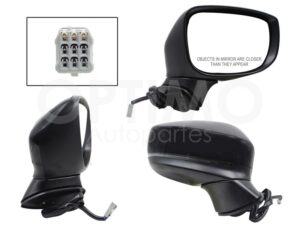 ESP5567 ESPEJO DER ELECT NEGRO P/PINTAR C/LUZ DIRECCIONAL (5PINES) CX-5 18-25