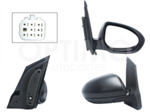 ESP5574 ESPEJO DER ELECT NEGRO P/PINTAR (3PINES) MAZDA 2 12-15