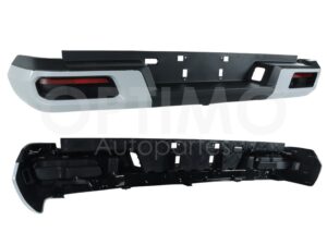 CDNC1802 DEFENSA TRASERA GRIS P/PINTAR S/HOYO P/SENSOR S/BRACKS (SENCILLO/DOBLE CABINA) S-10 MAX 22-26