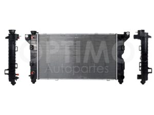CRNK0710 RADIADOR AGUA C/S AIRE AUT 660*370*32MM TOMAS EN LINEA T/SOLDADO CARAVAN/VOYAGER 3.3L/3.8L 96-00