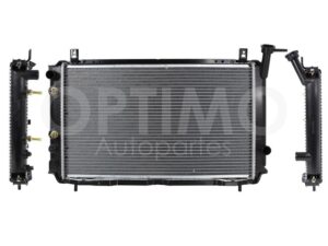 CRNN0500 RADIADOR AGUA C/S AIRE STD/AUT 610*350*16MM 8VAL T/SOLDADO TS-II 1.6L 88-91