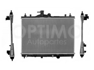 CRNN1110 RADIADOR AGUA C/S AIRE AUT 620*400*16MM (CUBE 1.8L 09-14) T/SOLDADO TIIDA 1.6L/1.8L 06-17