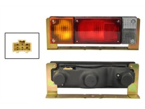 FCHN0222 CALAVERA IZQ C/ARNES ESTACA C/BASE METAL (NP-300 D-22 08-15/NP-300 D-23 16-25) (AMBAR/ROJO/BLANCO) D-21 94-07